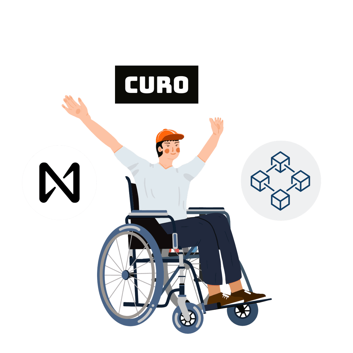 Disable person getting help through our Curo platform build on top of NEAR 